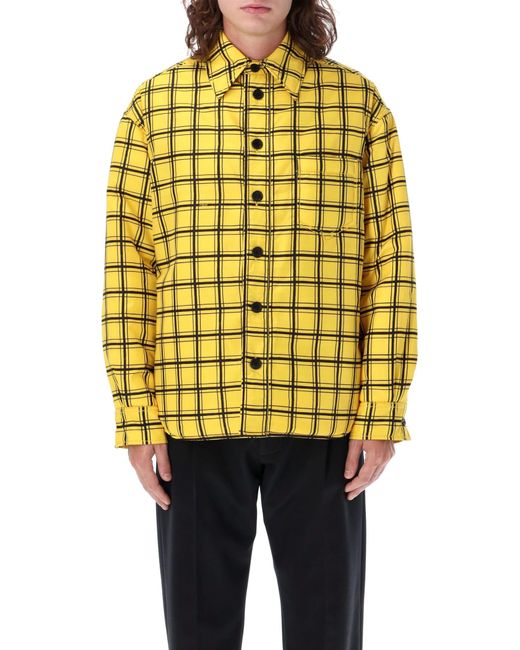 Marni Yellow Overshirt Check for men