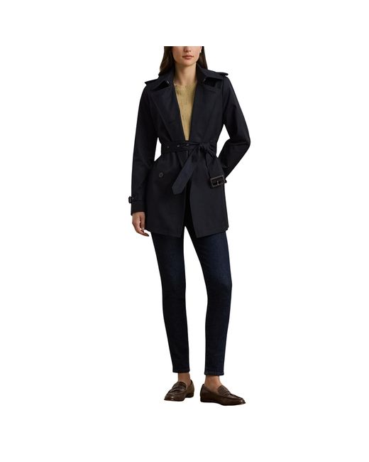 Polo Ralph Lauren Blue Db Blt Tr30 Lined Coat