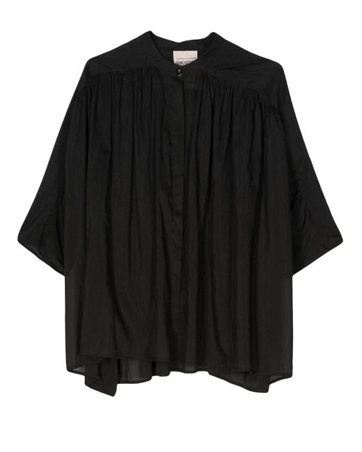 Semicouture Black Cotton-Silk Blend Shirt