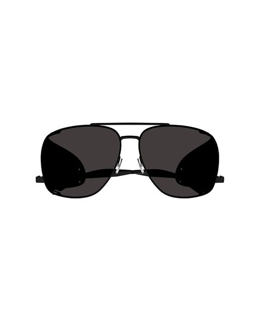 Saint Laurent Black Sl 653 Leon Leather Spoiler Sunglasses for men