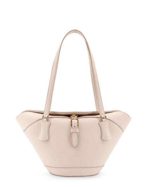 Dolce & Gabbana White Coffa Capri Leather Shoulder Bag
