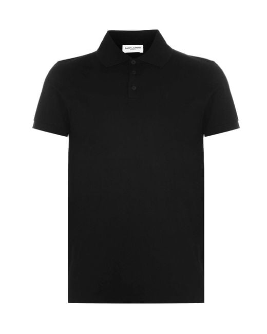 Saint Laurent Blue Cassandre Ysl Logo Polo Shirt Clothing & T-Shirts for men