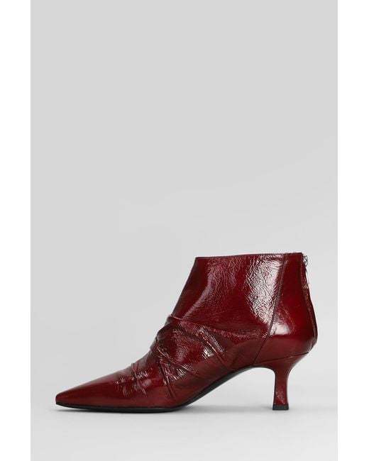 The Seller Red High Heels Ankle Boots