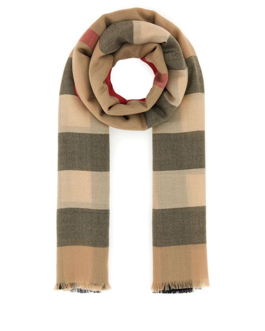 Burberry Natural Embroidered Cashmere Scarf for men