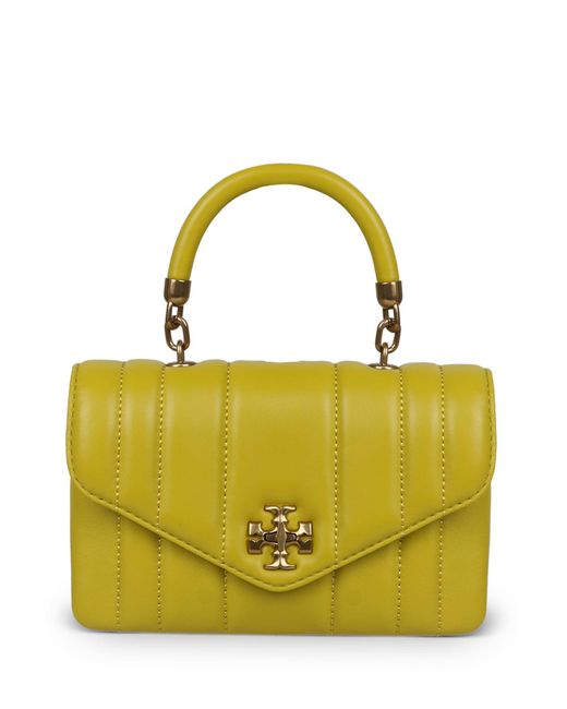 Tory Burch Yellow Kira Mini Top Handle Bag