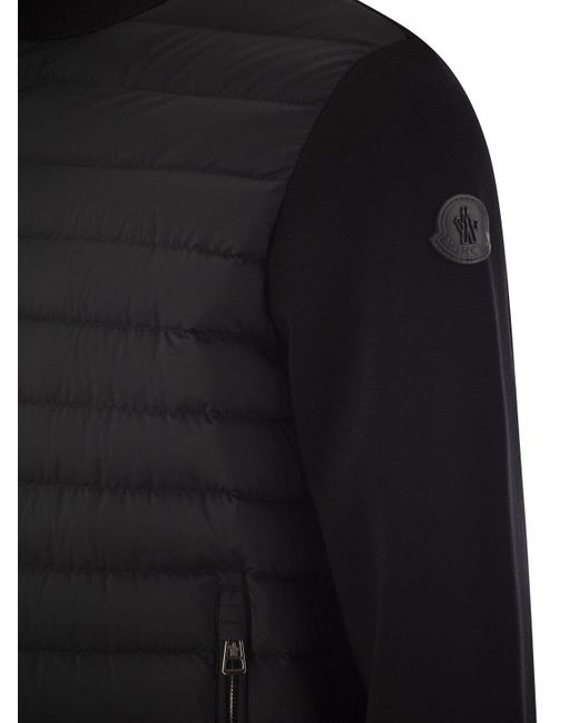 Moncler Black Padded Zip-Up Cardigan