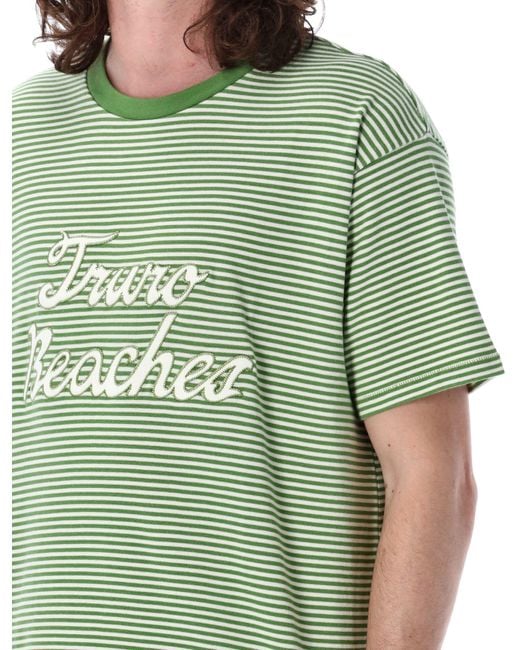 Bode Green Truro Stripes T-Shirt for men