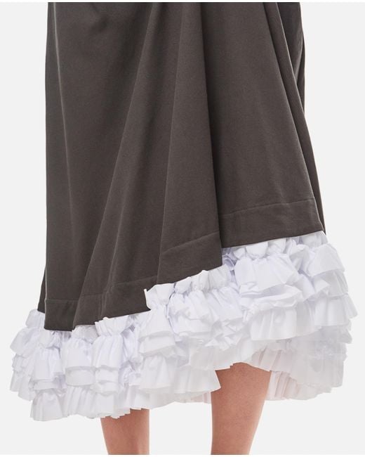 Molly Goddard Black Jules Cotton Midi Skirt