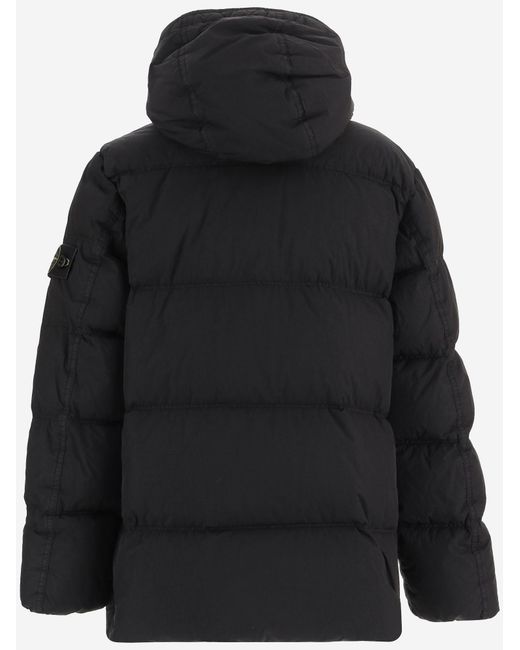 Stone Island Black Technical Hooded Jacket for men