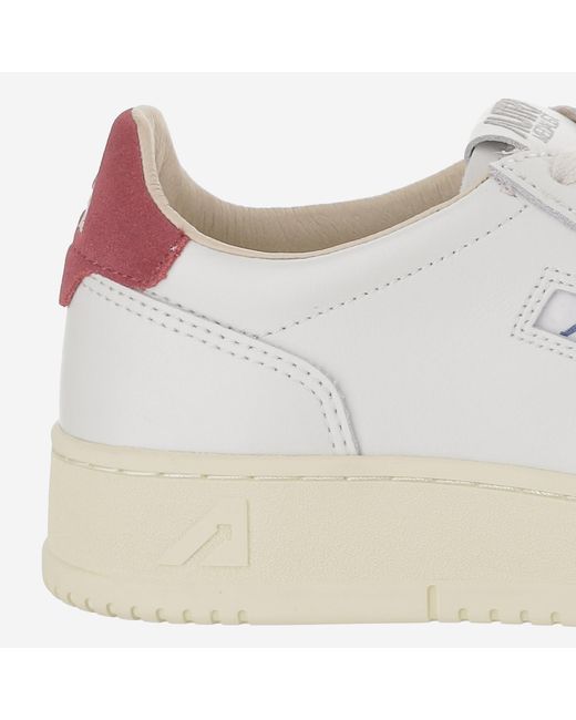 Autry Red Sneakers Medalist Low Leather Trainers for men