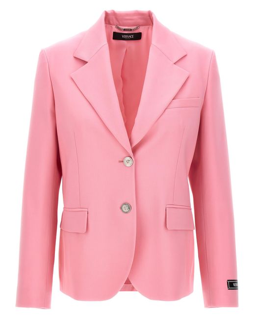 Versace Pink Single-breasted Blazer Blazer And Suits