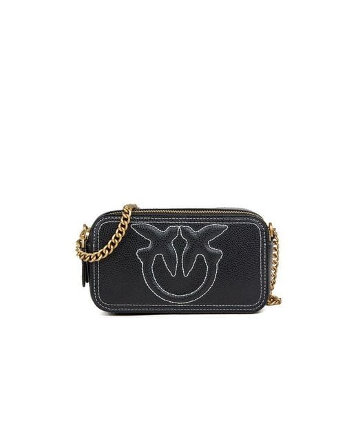 Pinko Black Crossbody Bag Sheep Leather Crossbody-Bags