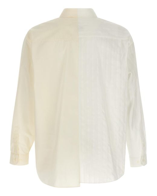 MM6 by Maison Margiela White Numeric Signature Mm6 Shirt Cotton Shirt, Blouse for men