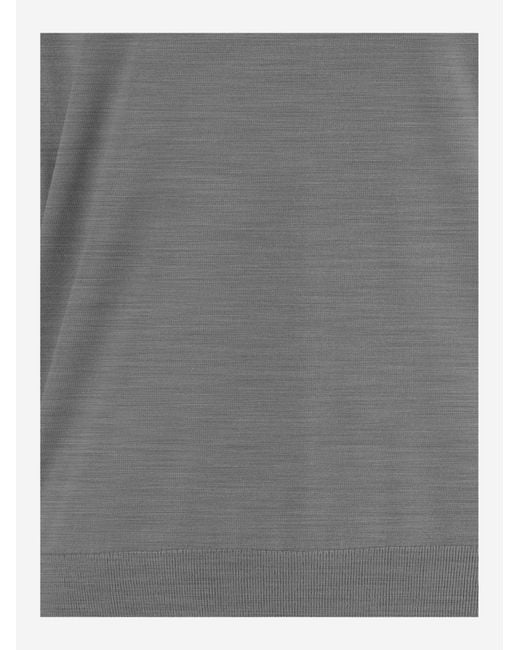 Dries Van Noten Gray Wool Sweater Merino