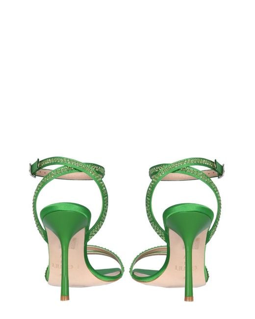Liu Jo Green Camellia Sandals Leather
