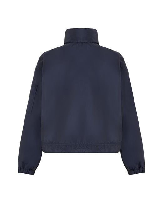 Moncler Blue Jacket Marmacy Dark Polyamide Trench & Raincoats
