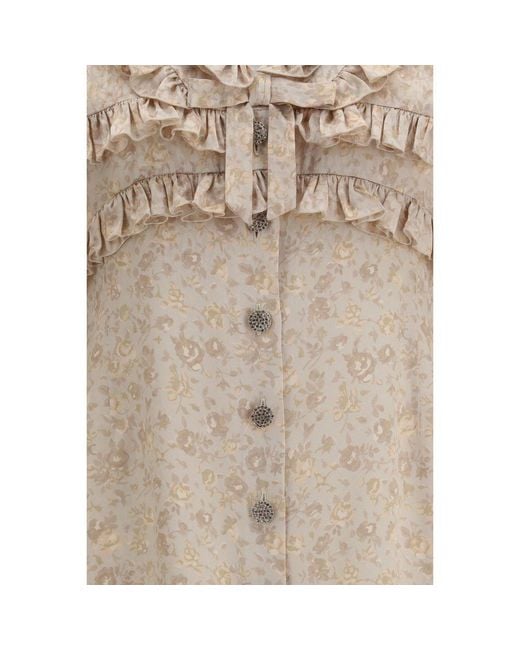Alessandra Rich Natural Silk Casual Dress