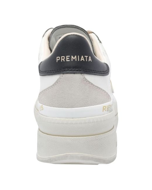 Premiata White Claudia Sneakers