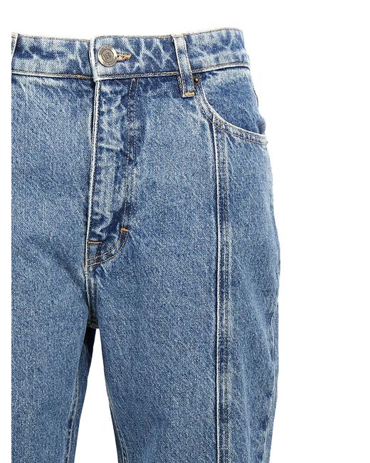 ROTATE BIRGER CHRISTENSEN Blue Velcro Logo Jeans