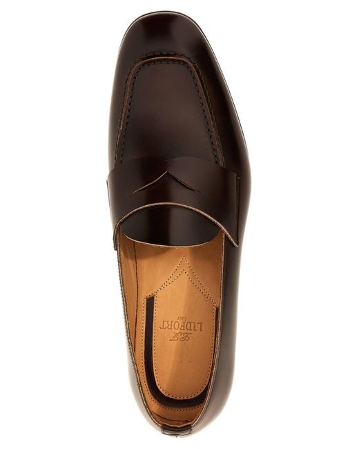 Lidfort Brown Leather Loafers for men
