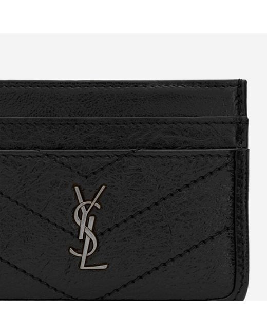 Saint Laurent Black Card Holder Niki Leather Wallets & Purses