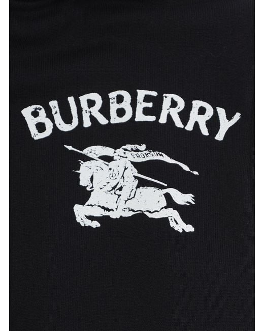 Burberry Black Hoodie Clyde Cotton Hoods & Sweatshirts for men