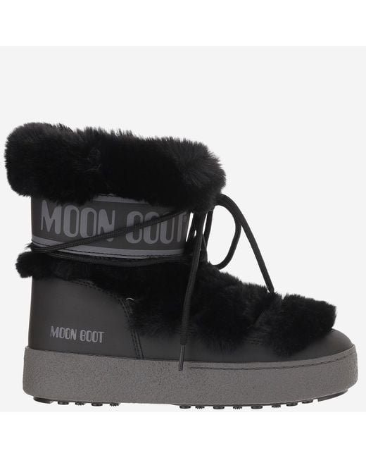 Moon Boot Black Ankle Boots Ltrack Tube Polyamide