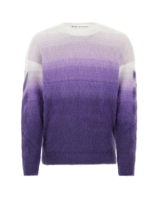 Off-White c/o Virgil Abloh Multicolor Mohair Blend Sweater in