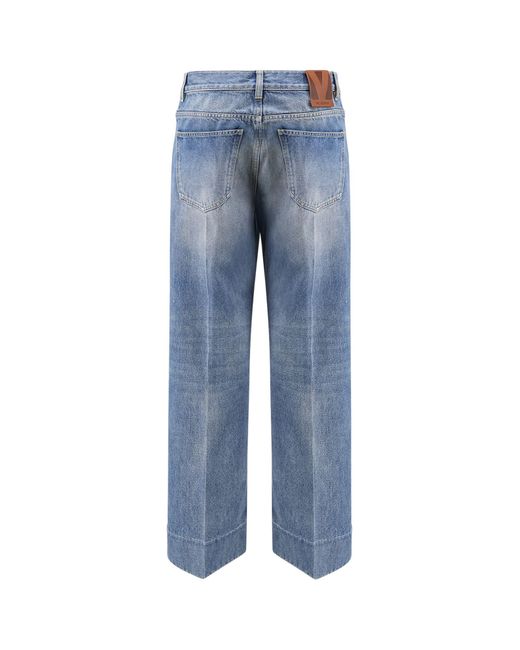 Valentino Blue Jeans With Chex Detail