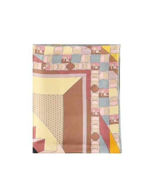 Fendi Pink Moonlight Echoes Silk Scarf