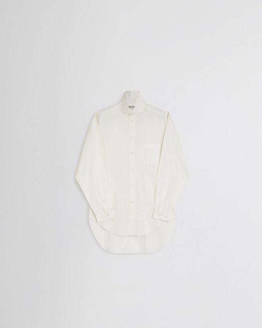 Phoebe Philo White Chemise Classique Oversize En Poplin De Coton Ivoire Shirt