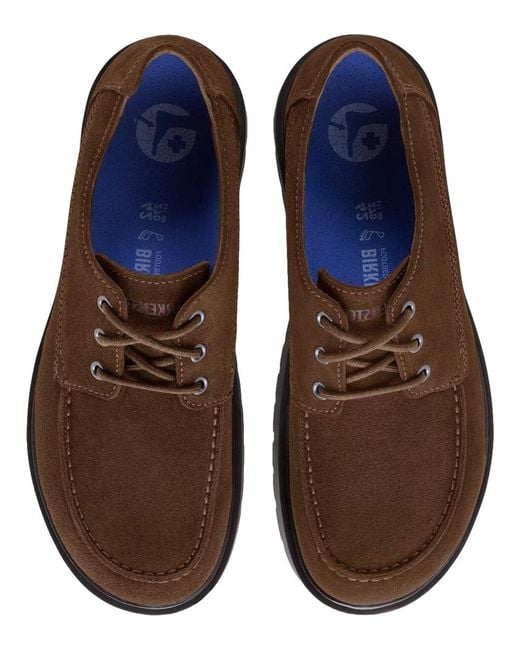 Birkenstock Brown Moccasin Highwood Moc Lace Low Leather Loafers