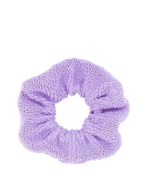 Hunza G Purple Fabric Scrunchie