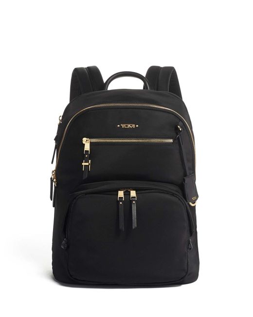 Tumi Black Voyageur Carson Backpack Backpack Bags, Leather/Nylon