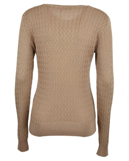 Dolce & Gabbana Natural Cable Knit Sweater