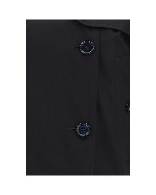Burberry Black Cotton Trench Coat