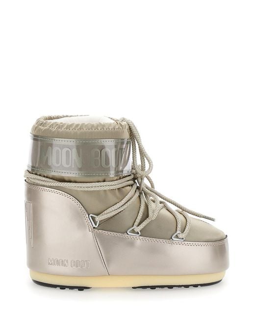 Moon Boot Natural Snow Boots With Bow