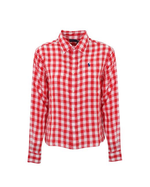 Polo Ralph Lauren Red Checked Linen Shirt