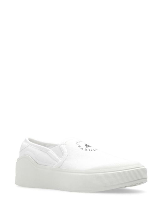 Adidas By Stella McCartney White Court Slip-on Sneakers