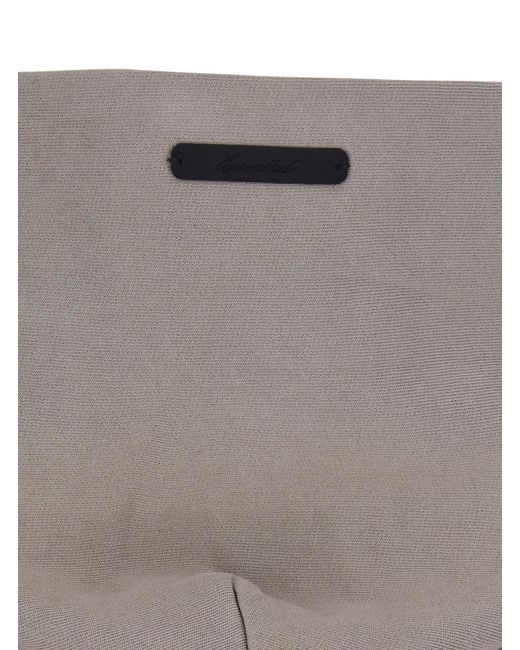 Fear Of God Gray 'Training 90's Hoodie Essentials' Hoodie With Fixed Hood And Kangaroo Pocket for men