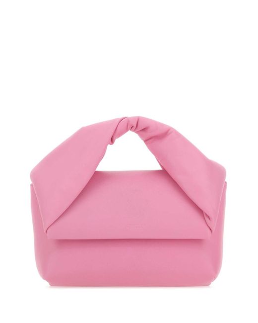 J.W. Anderson Pink Leather Midi Twister Handbag
