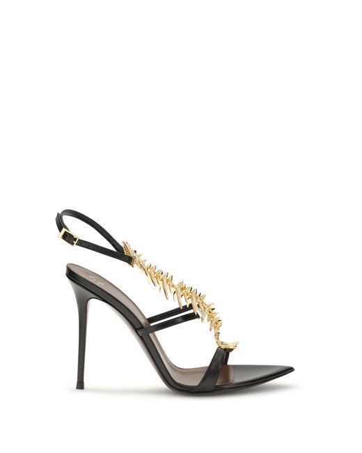 Giuseppe Zanotti White Slim Sandals Calf Leather Bos Taurus