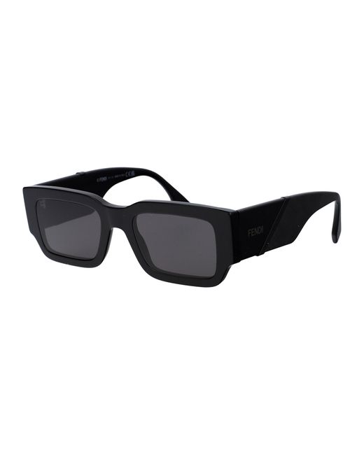 Fendi Black Fendi Diagonal Sunglasses for men