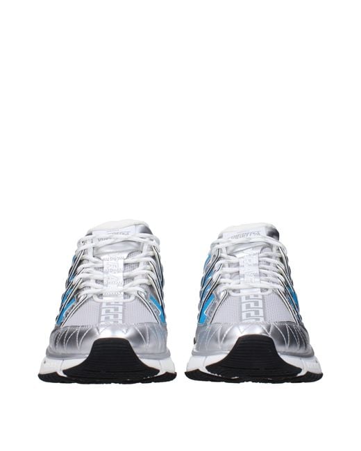 Versace Blue Fabric Athletic Sneakers for men