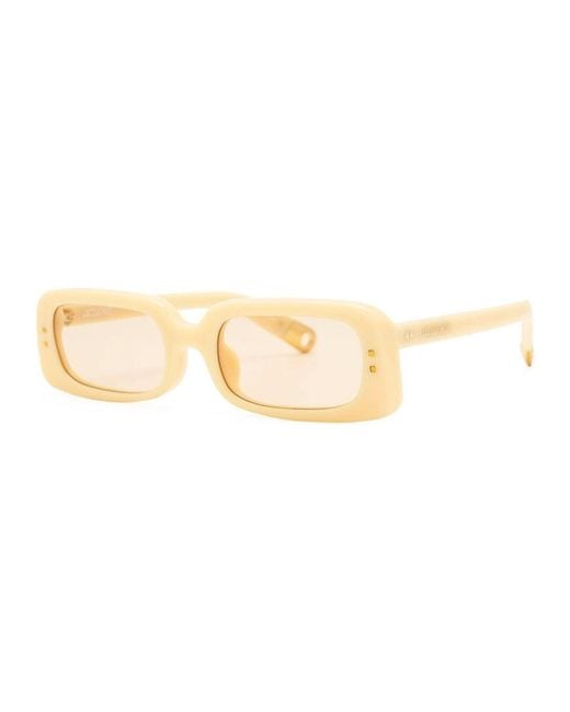 Jacquemus Multicolor Sunglasses Rectangle Full Rim, Pear Frame And Peach Lens Jac-47C3