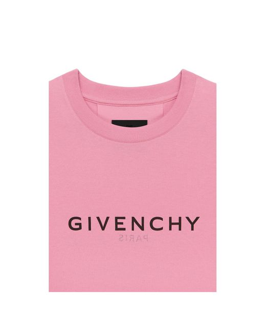 Givenchy Logo T-shirt in Pink | Lyst