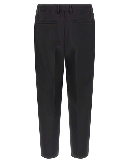 Jil Sander Black Technical Gabardine Trousers for men