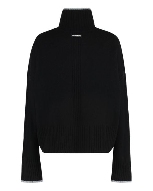 Pinko Black Wool And Cashmere Sweater