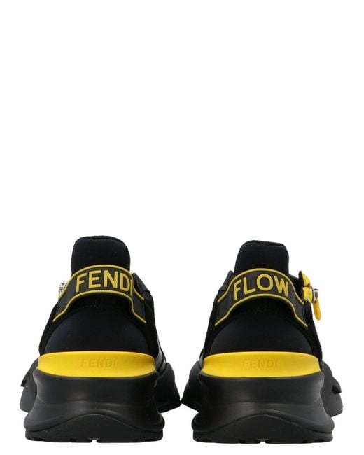 Fendi Yellow Flow Sneakers for men
