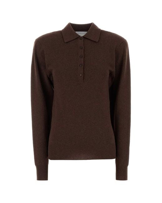 Stella McCartney Brown Cashmere Blend Polo Shirt